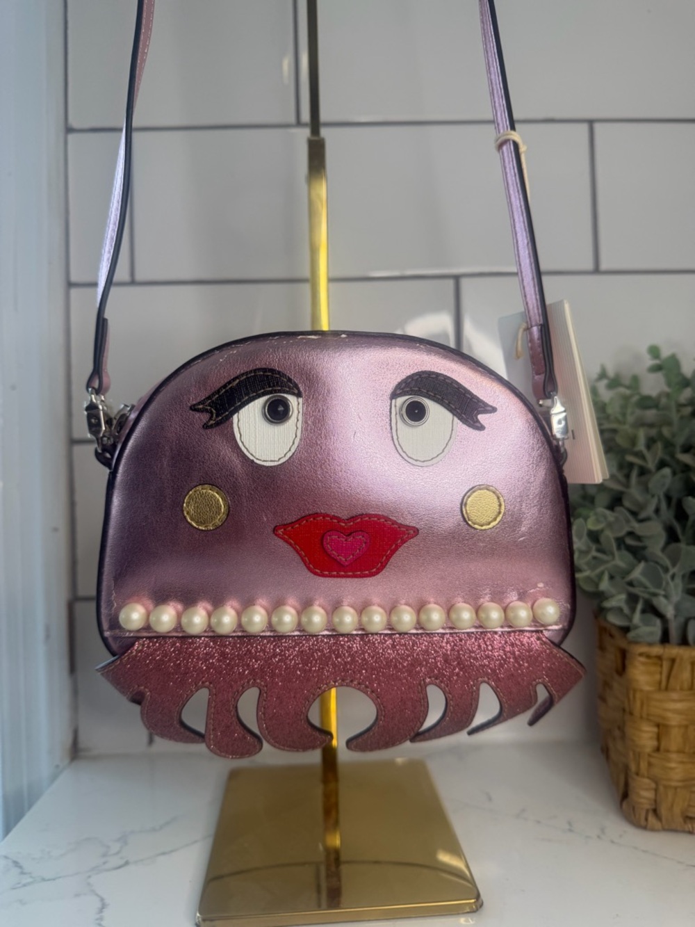 Gucci Authentic Kids Crossbody Bag - Pink Face Motif w/ Dust Bag (octopus) w/COA